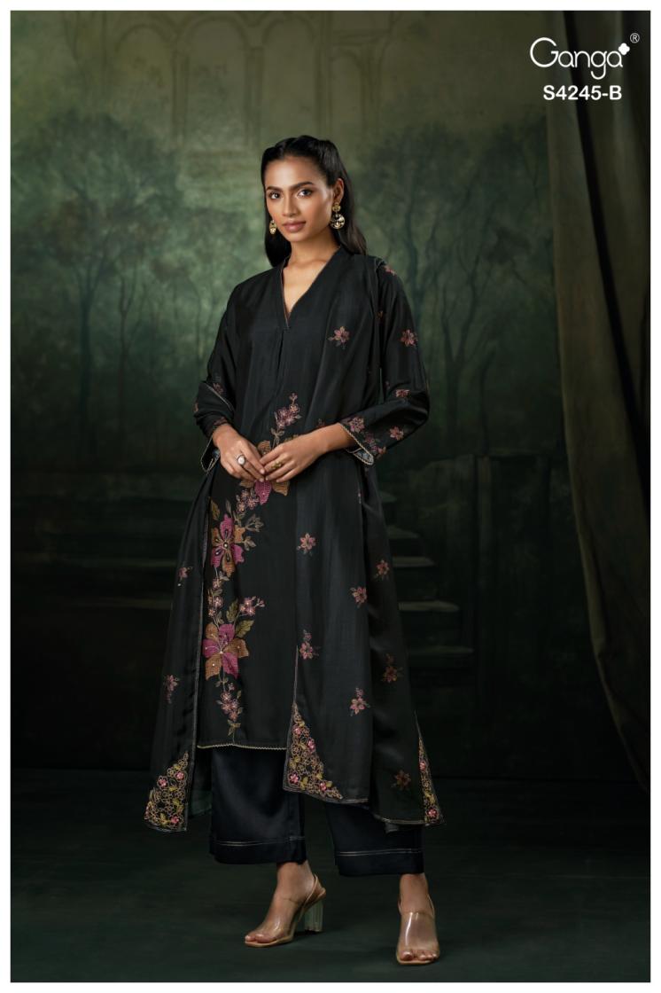 BUY GANGA SUITS ONLINE GANGA XYLAH S4245 CLOSEUP IMAGE
