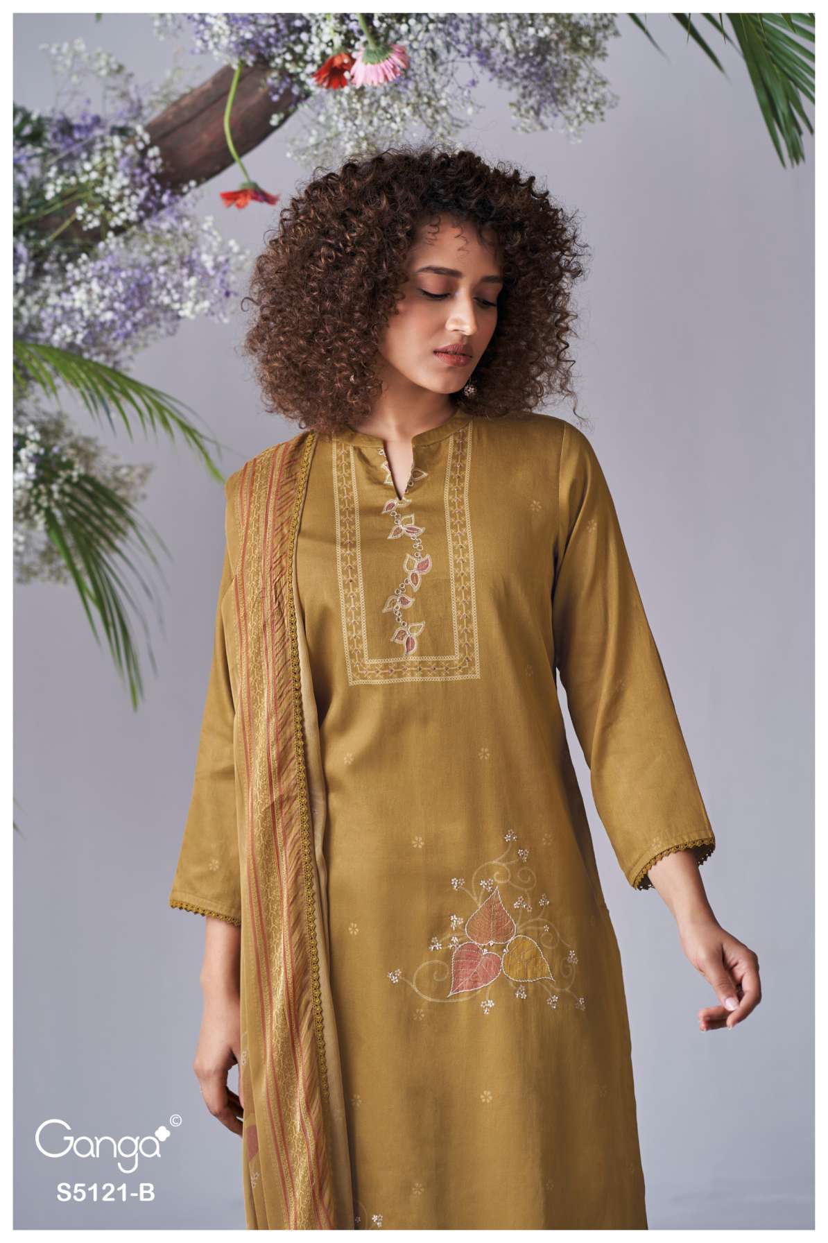 BUY GANGA SUITS GANGA YALINA S5121 NEW CATALOGUE