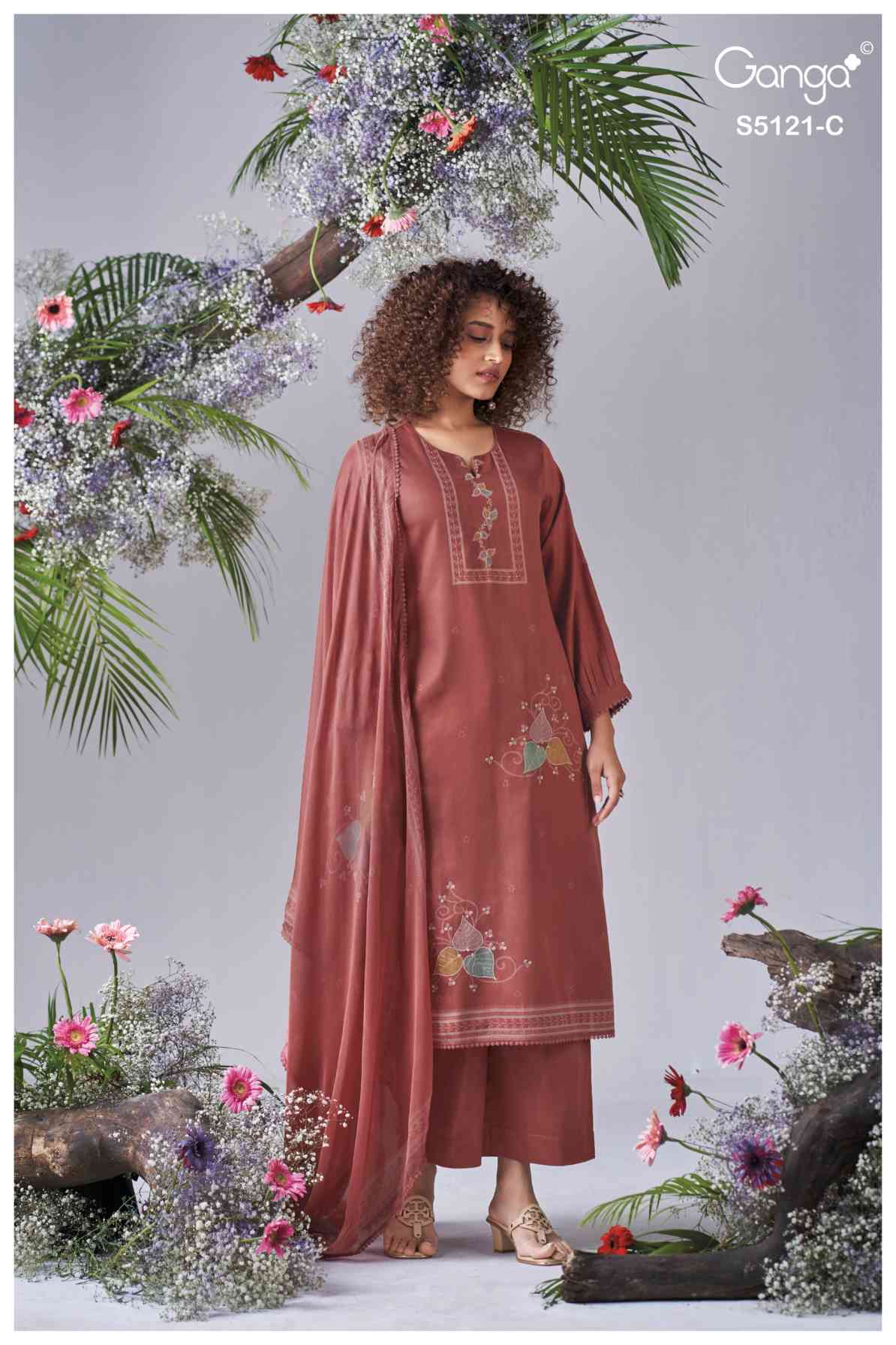 BUY GANGA SUITS GANGA YALINA S5121 FULL SET
