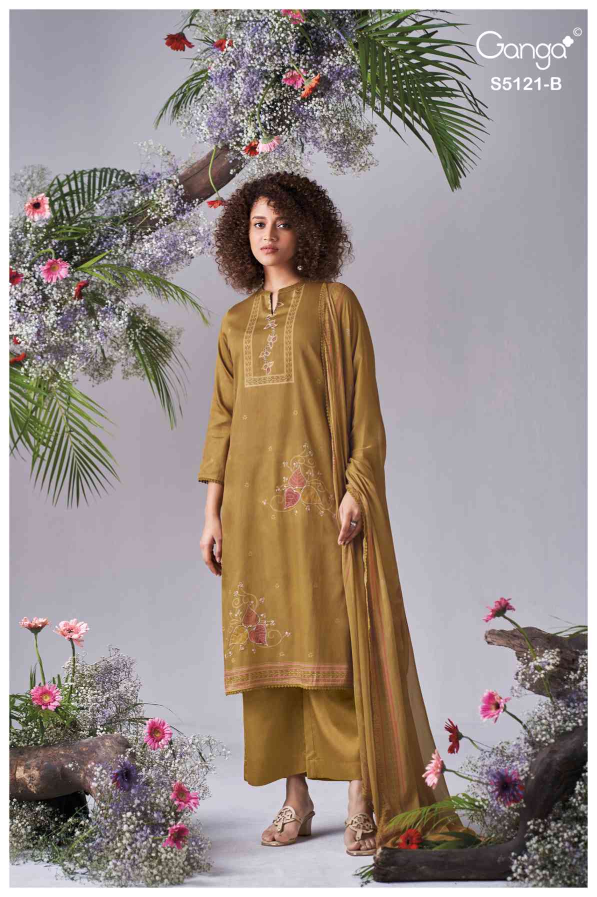 BUY GANGA SUITS GANGA YALINA S5121 FRONT VIEW