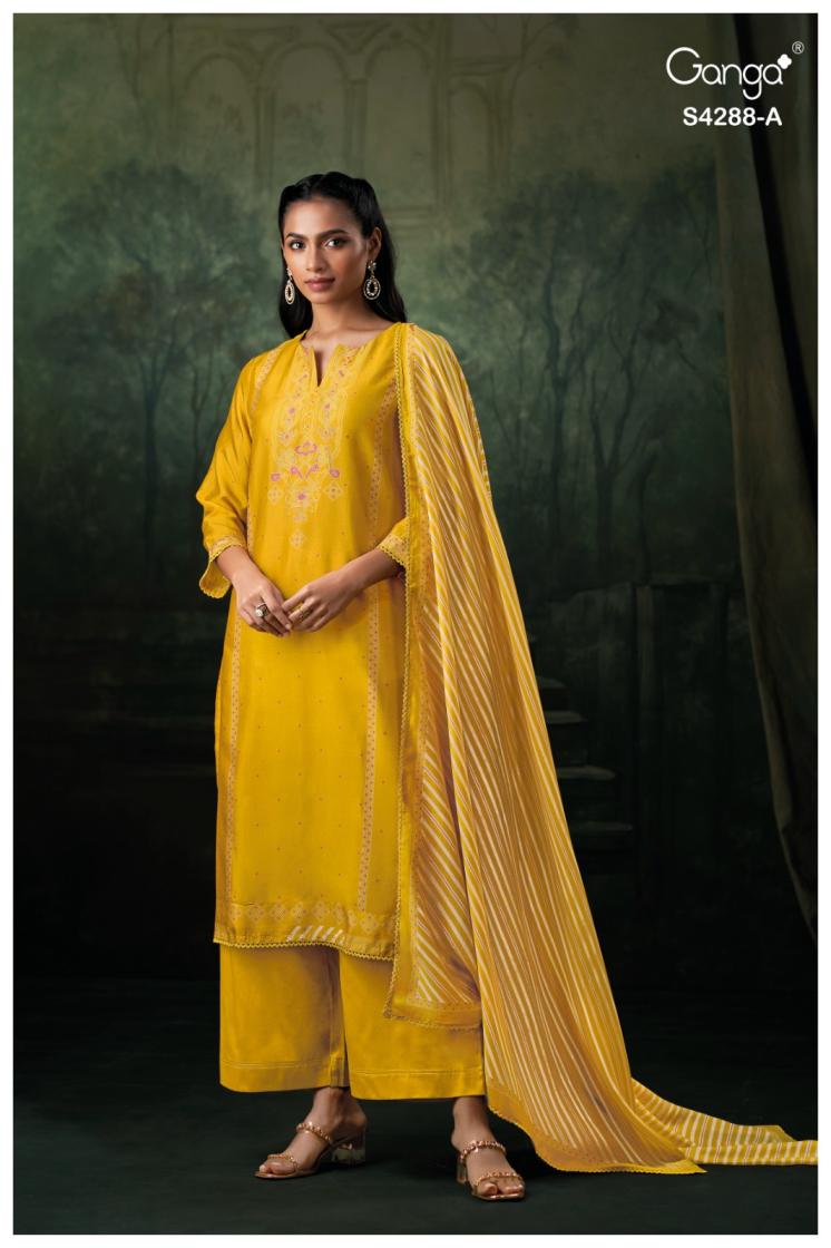 BUY GANGA SUITS WITH PRICE GANGA ZAMIRA S4288 CLOSEUP IMAGE