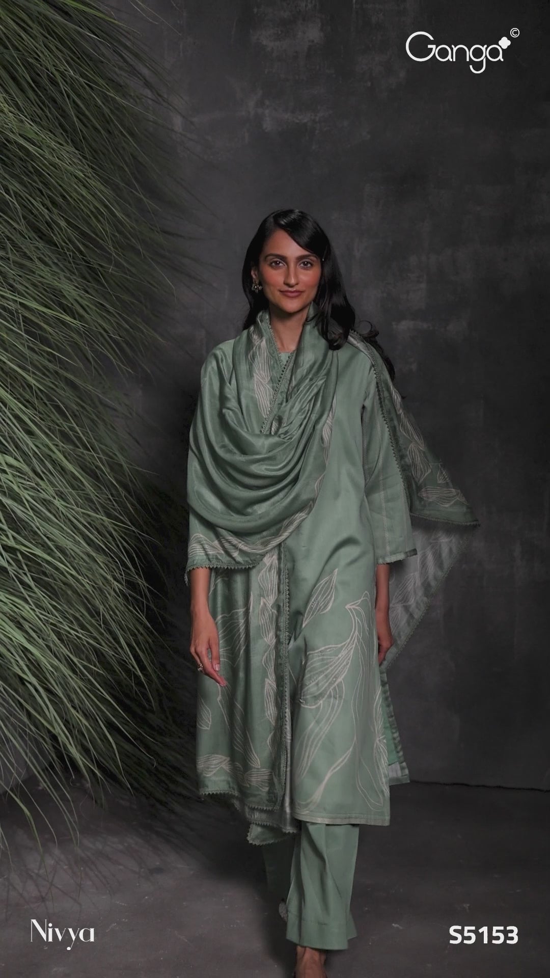 BUY GANGA SUITS GANGA NIVYA S5153 NEW CATALOGUE VIDEO