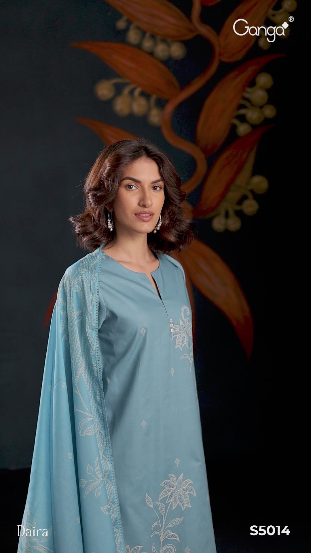 BUY GANGA SUITS GANGA DAIRA S5014 LATEST DESIGN VIDEO