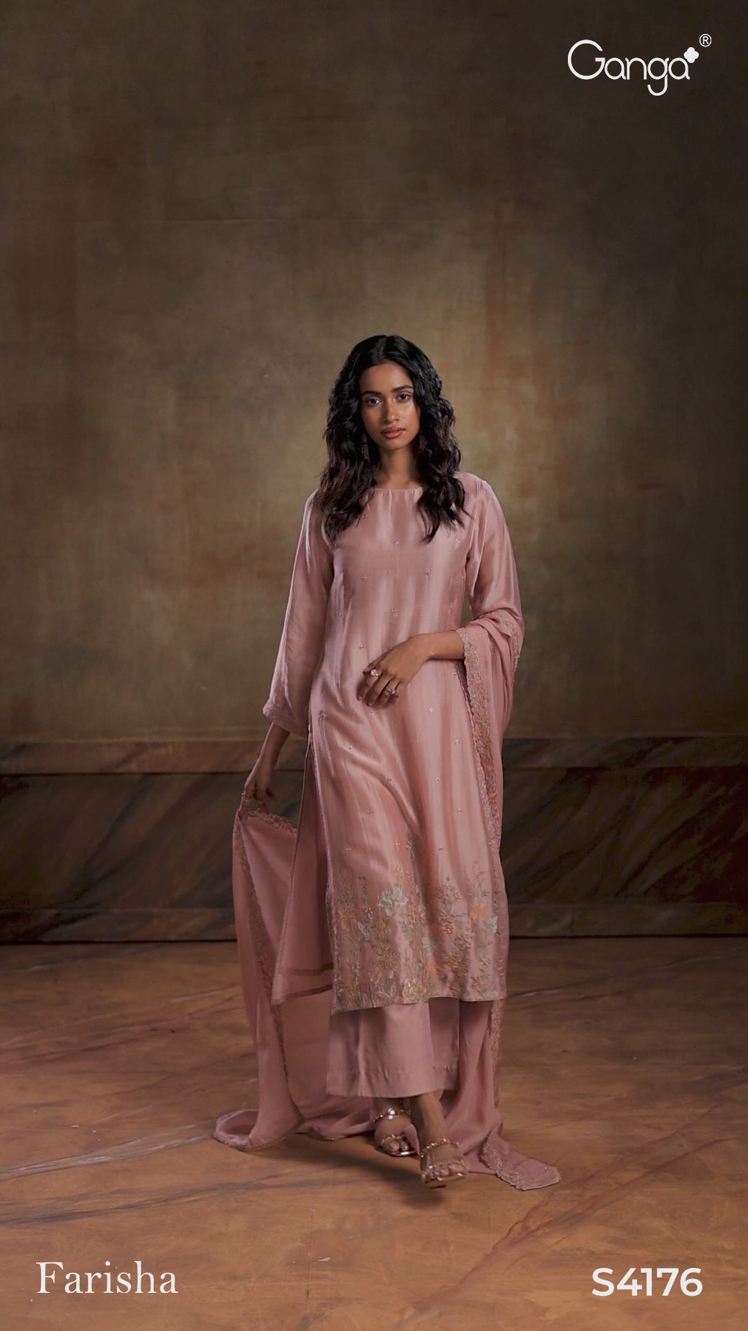 BUY GANGA UNSTITCHED SUITS ONLINE GANGA FARISHA S4176 NEW CATALOGUE