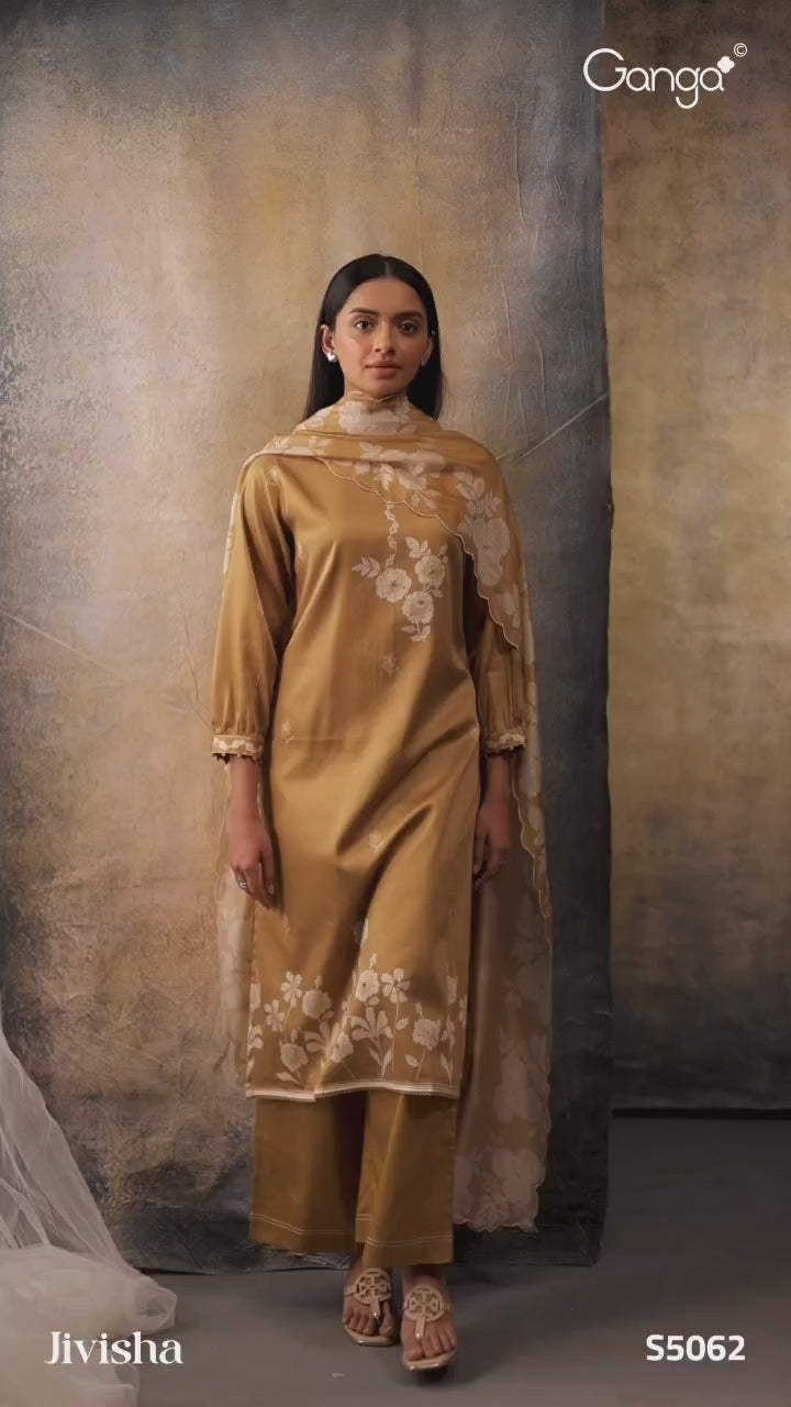 BUY GANGA SUITS GANGA JIVISHA S5062 LATEST DESIGN VIDEO