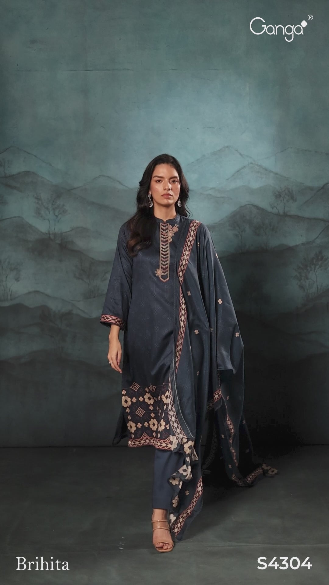 BUY GANGA SUITS ONLINE SALE GANGA BRIHITA S4304 TOP DESIGN VIDEO