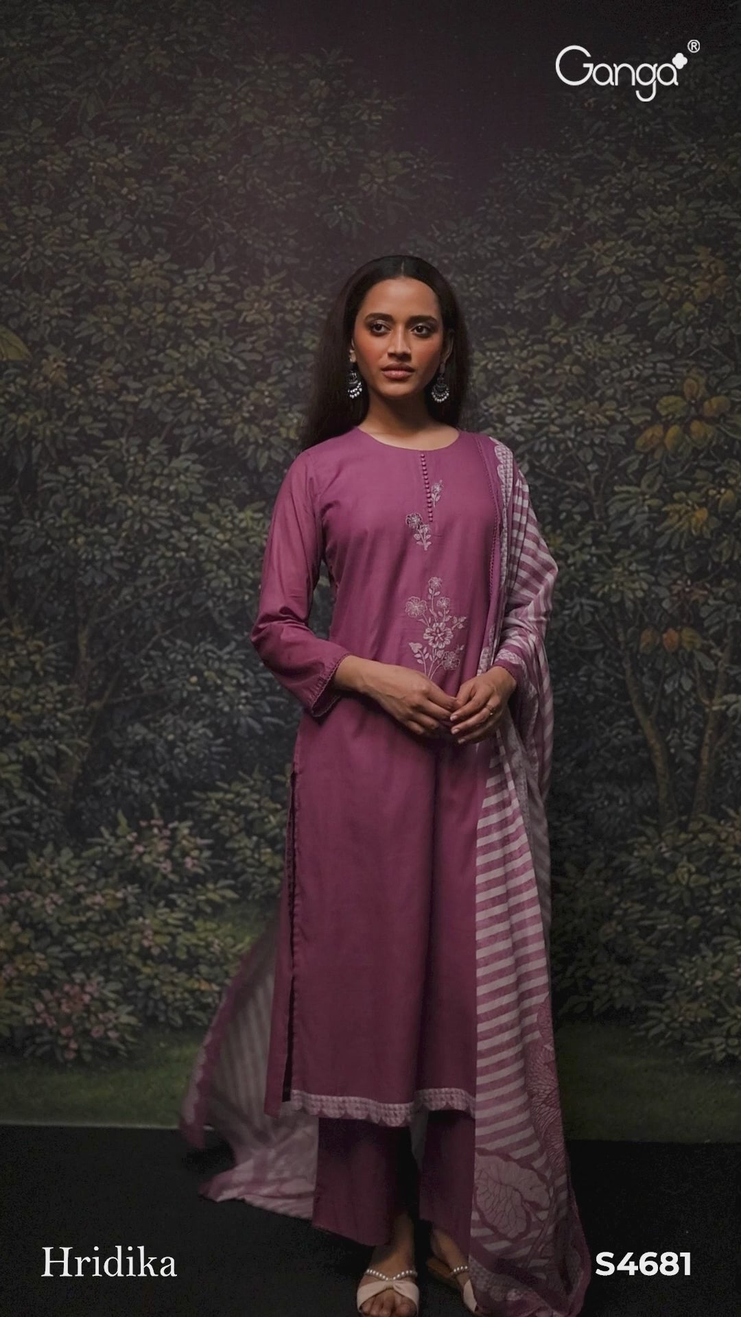 BUY GANGA SUITS ONLINE GANGA HRIDIKA S4681 LATEST DESIGN VIDEO
