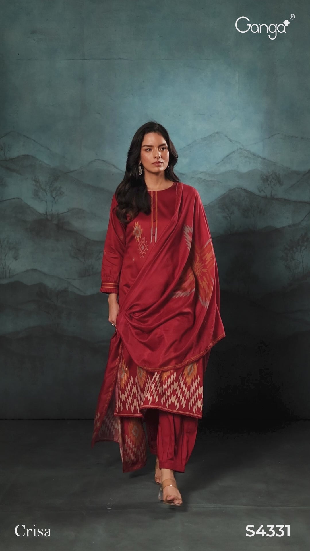 BUY GANGA SUITS WITH PRICE GANGA CRISA S4331 NEW CATALOGUE VIDEO