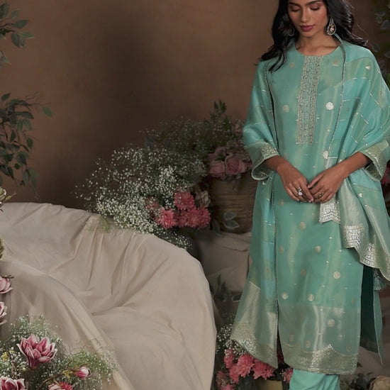 BUY GANGA SUITS ONLINE SALE GANGA TANEERA S4316 FABRIC DETAIL VIDEO