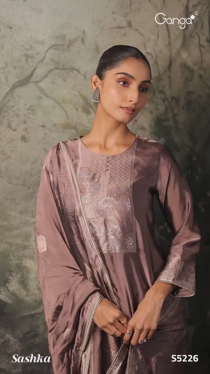 BUY GANGA SUITS GANGA SASHKA S5226 LATEST DESIGN VIDEO
