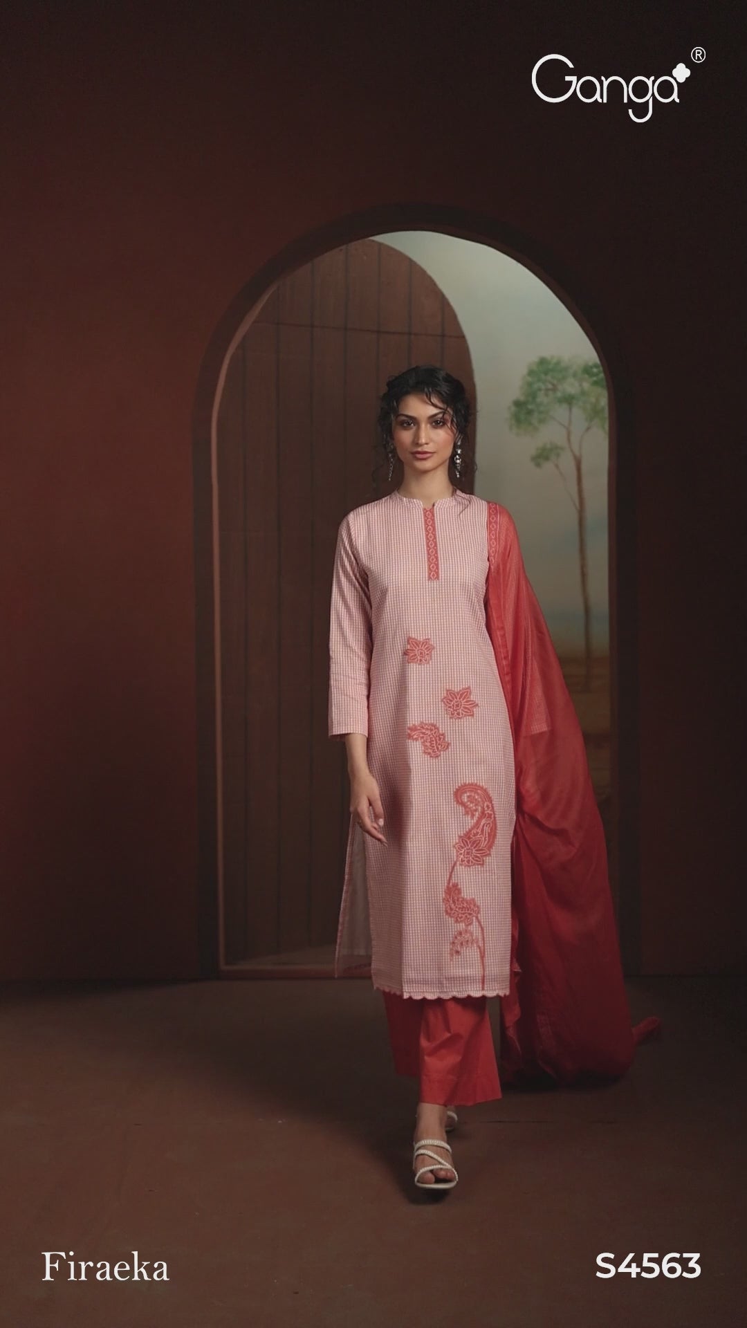 BUY GANGA SUITS GANGA FIRAEKA S4563 FULL SET VIDEO