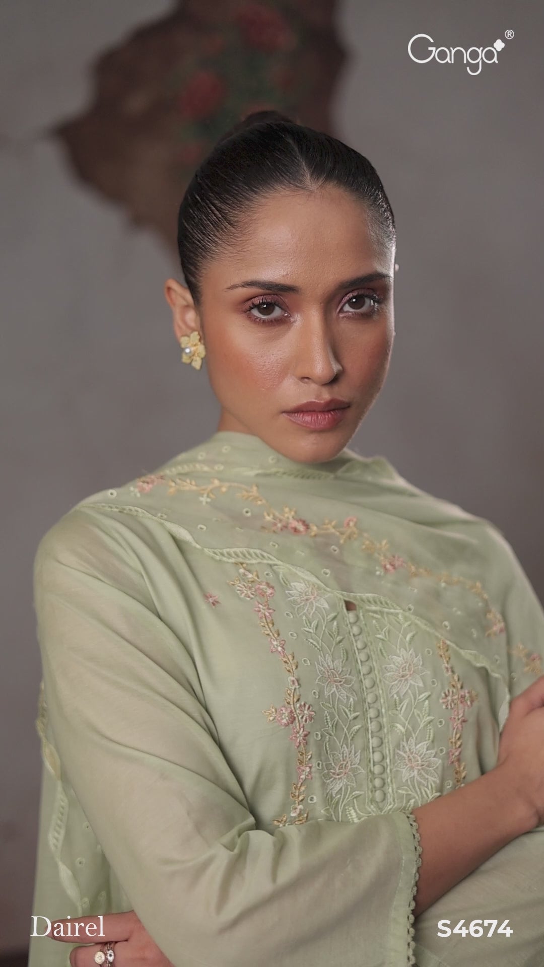BUY GANGA SUITS GANGA DAIREL S4674 NEW CATALOGUE VIDEO