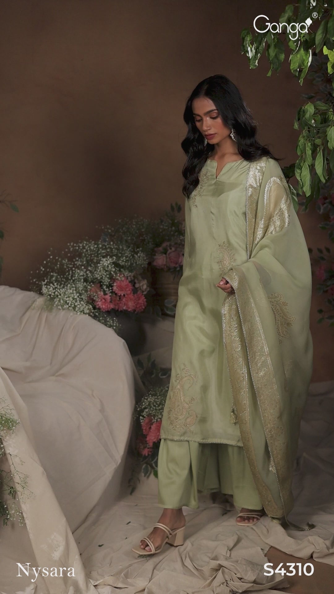 BUY GANGA SUITS WITH PRICE GANGA NYSARA S4310 TOP DESIGN