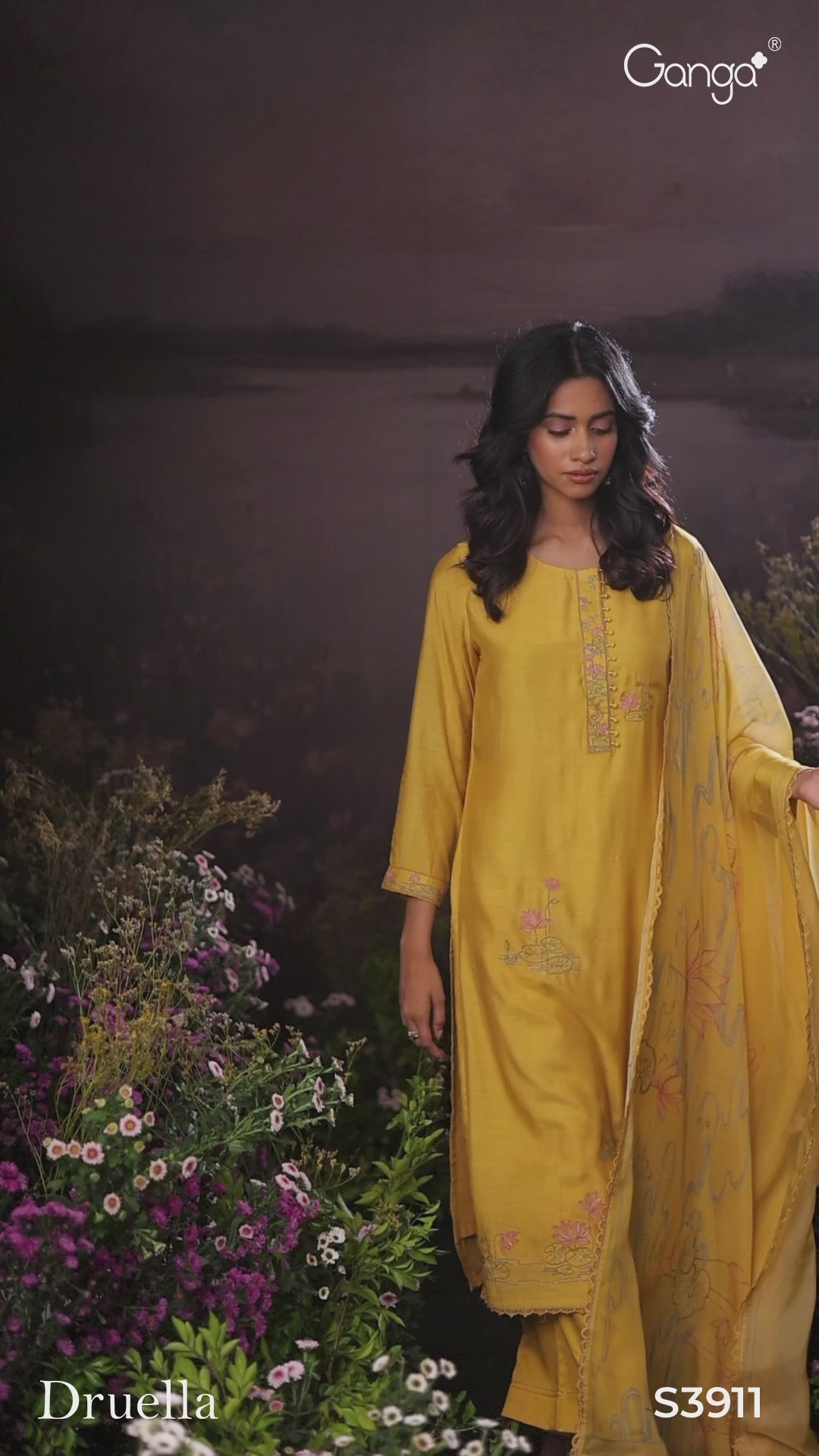 BUY GANGA SUITS SINGLE PIECE GANGA DRUELLA S3911 VIDEO