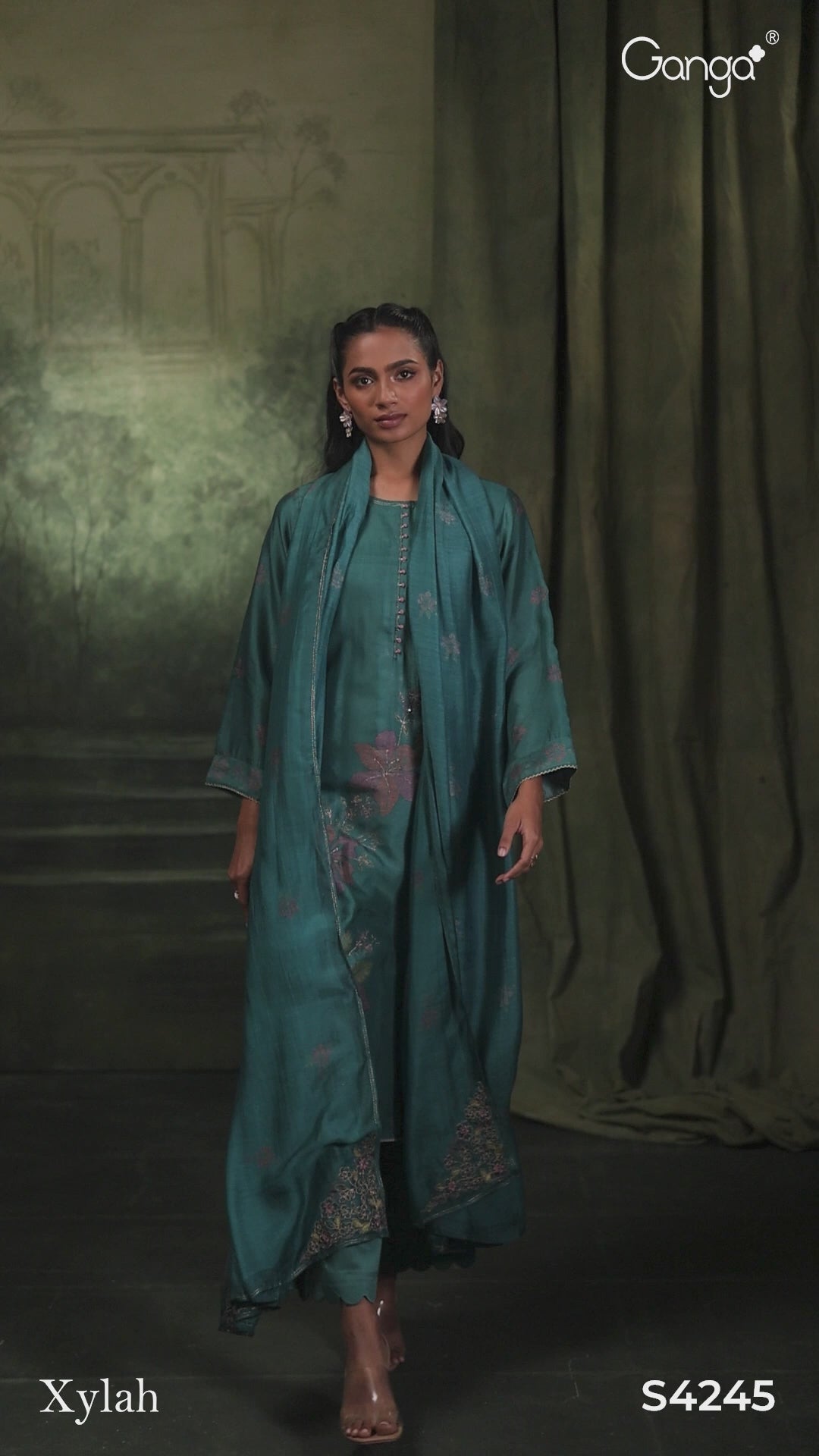 BUY GANGA SUITS ONLINE GANGA XYLAH S4245 LATEST DESIGN VIDEO