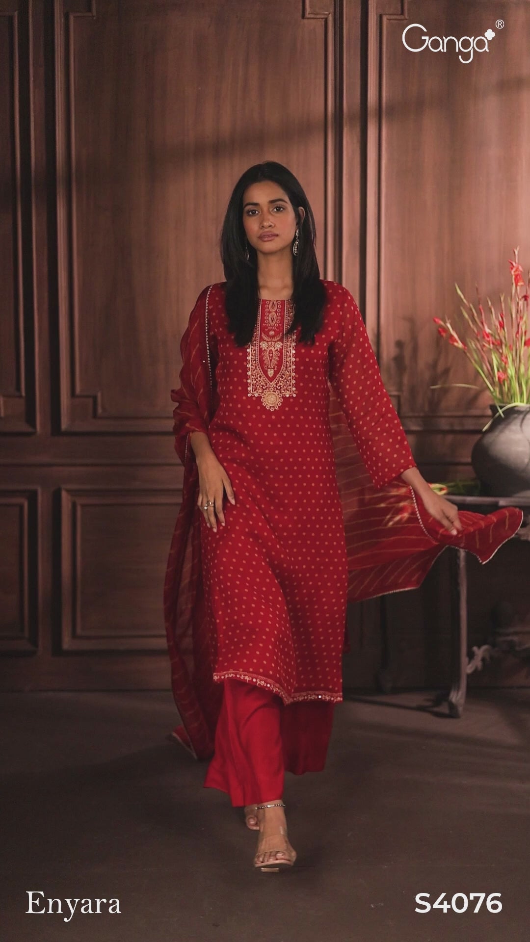 BUY GANGA SUITS WITH PRICE GANGA VIVIKA  S4110 DUPATTA DESIGN