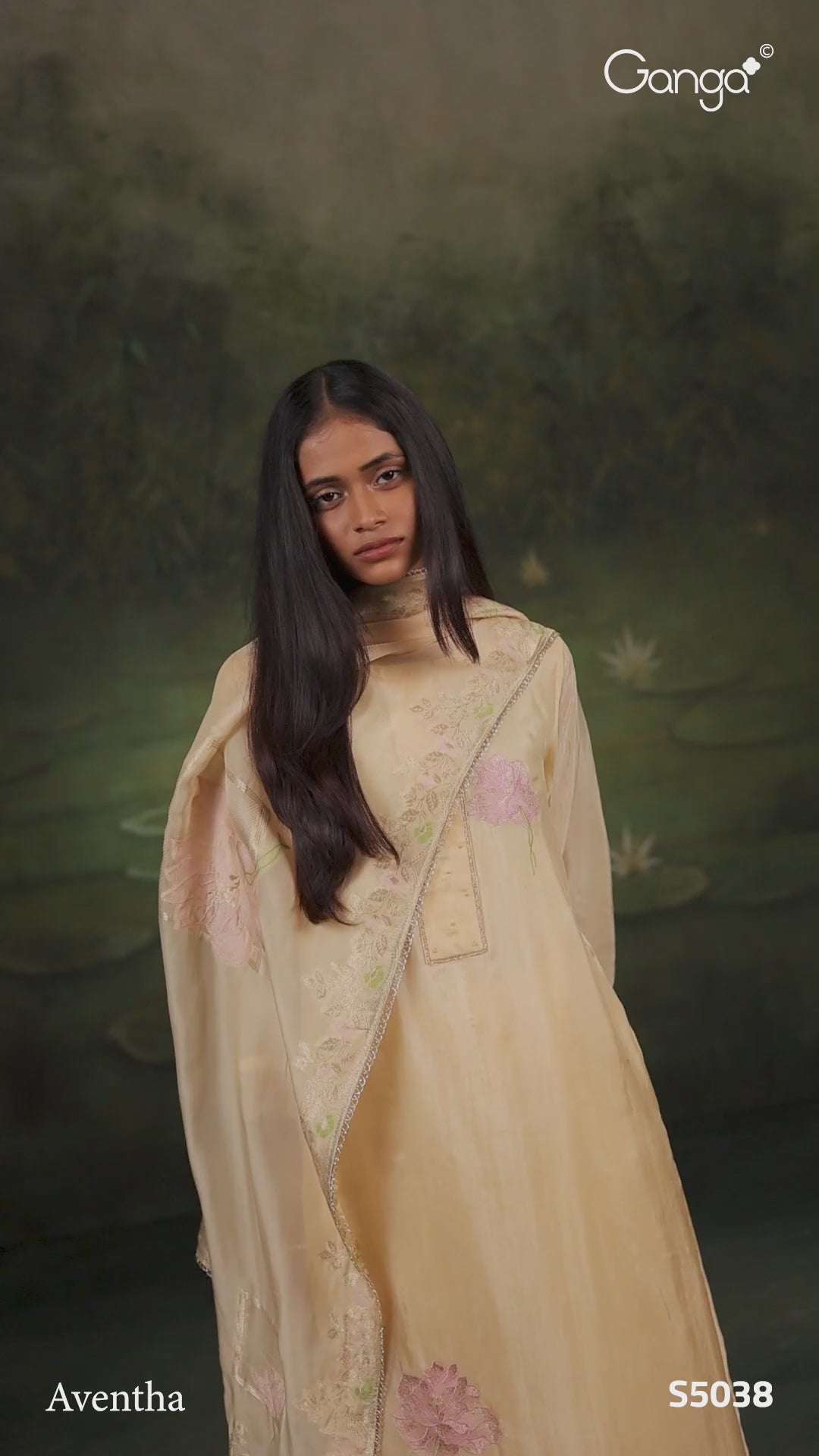 BUY GANGA SUITS GANGA AVENTHA S5038 VIDEO