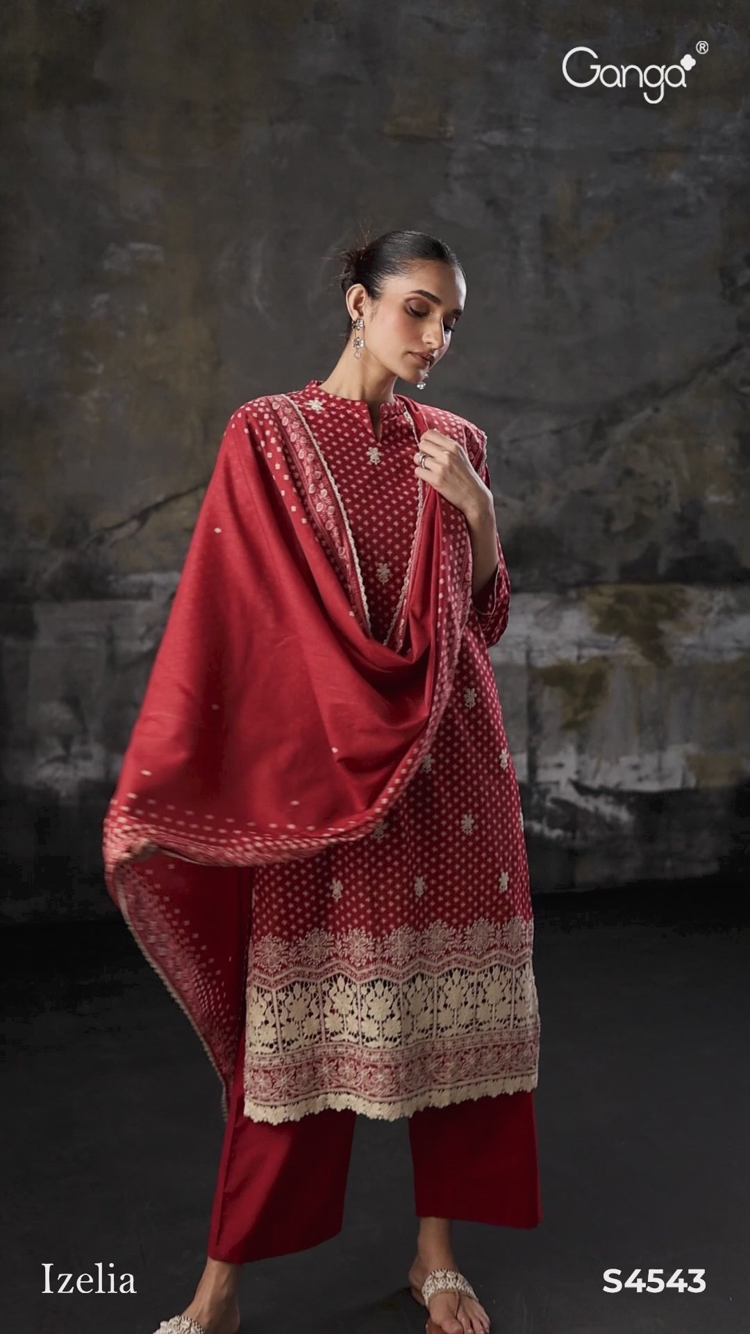 BUY GANGA SUITS ONLINE GANGA IZELIA S4543 PREMIUM SUIT VIDEO