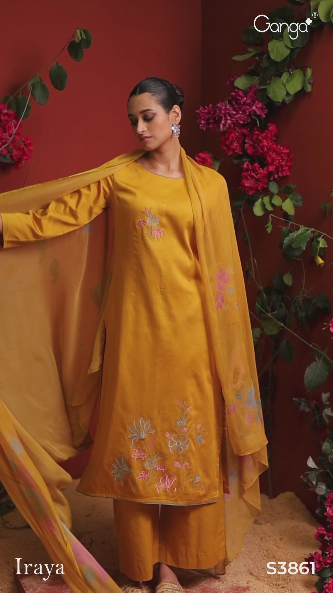 BUY GANGA SUITS WITH PRICE GANGA IRAYA S3861 LATEST DESIGN  VIDEO