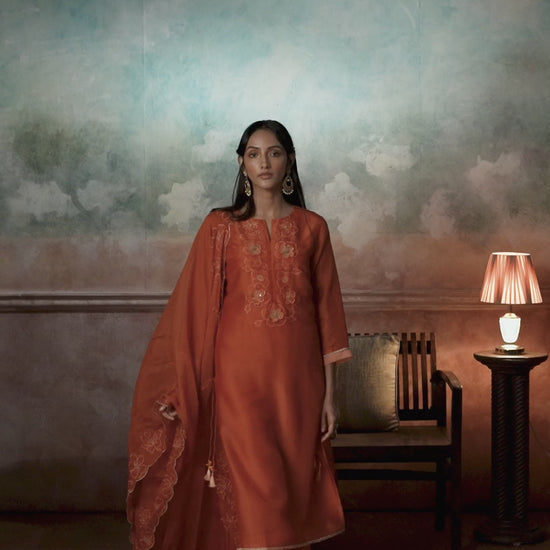 Ganga Jaelina S3840 premium pure Bemberg silk suit by Ganga Fashions