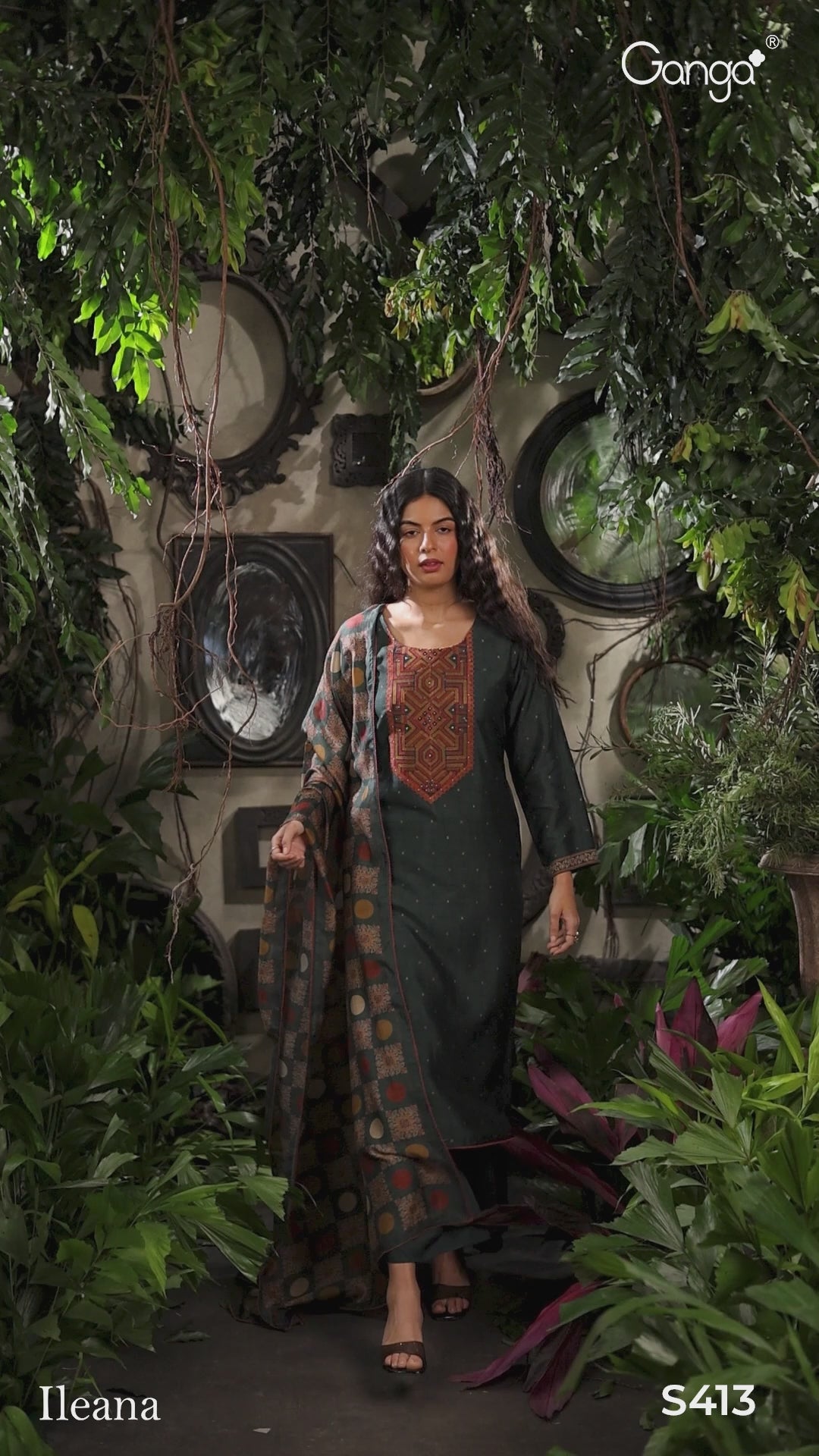BUY GANGA SUITS WITH PRICE GANGA ILEANA S4130 LATEST VIDEO

