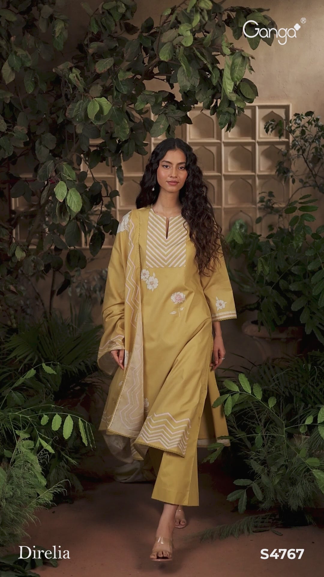 BUY GANGA SUITS GANGA DIRELIA S4767 FRONT VIEW VIDEO