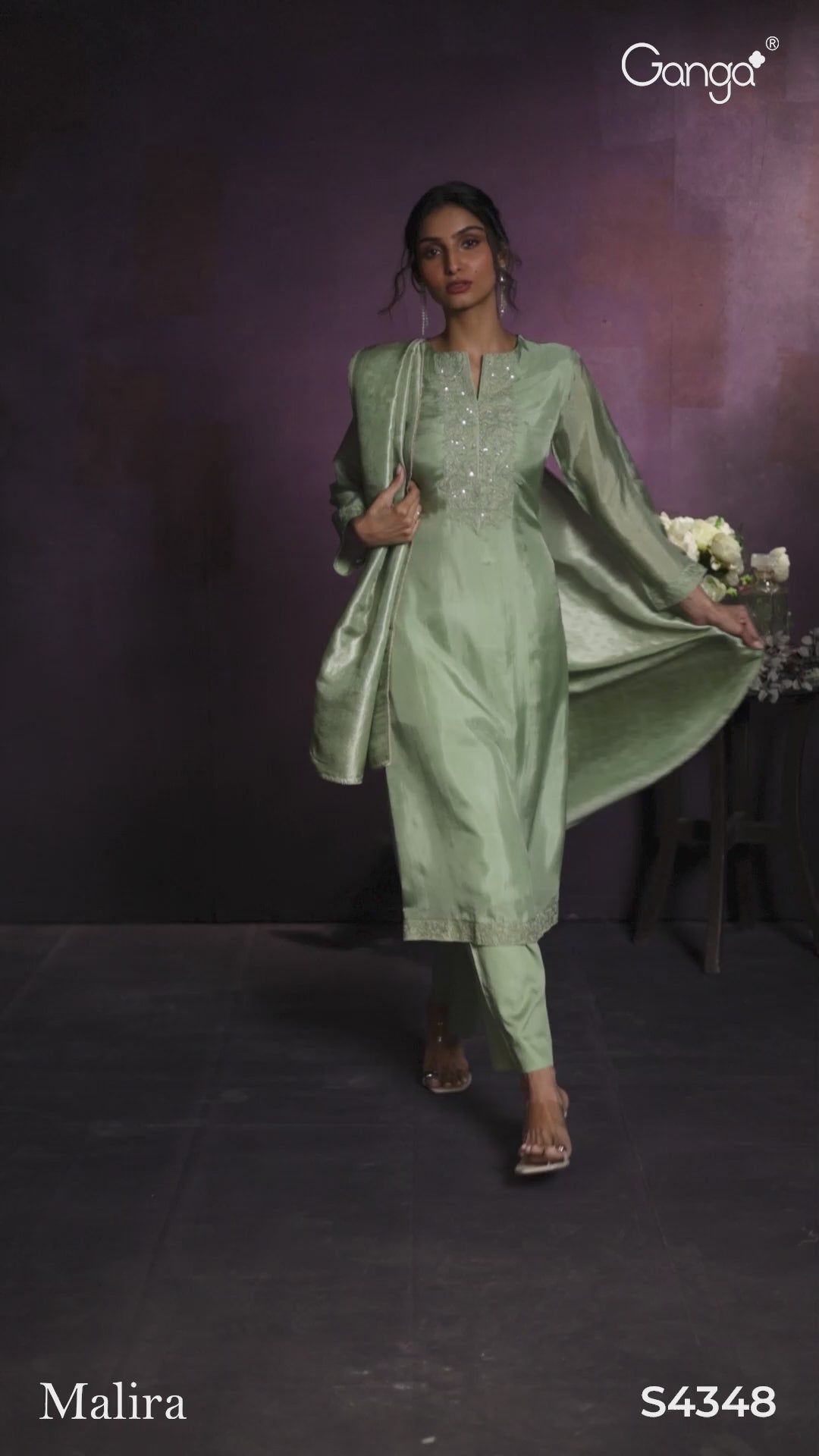 BUY GANGA SUITS ONLINE SALE GANGA MALIRA S4348 PREMIUM SUIT VIDEO