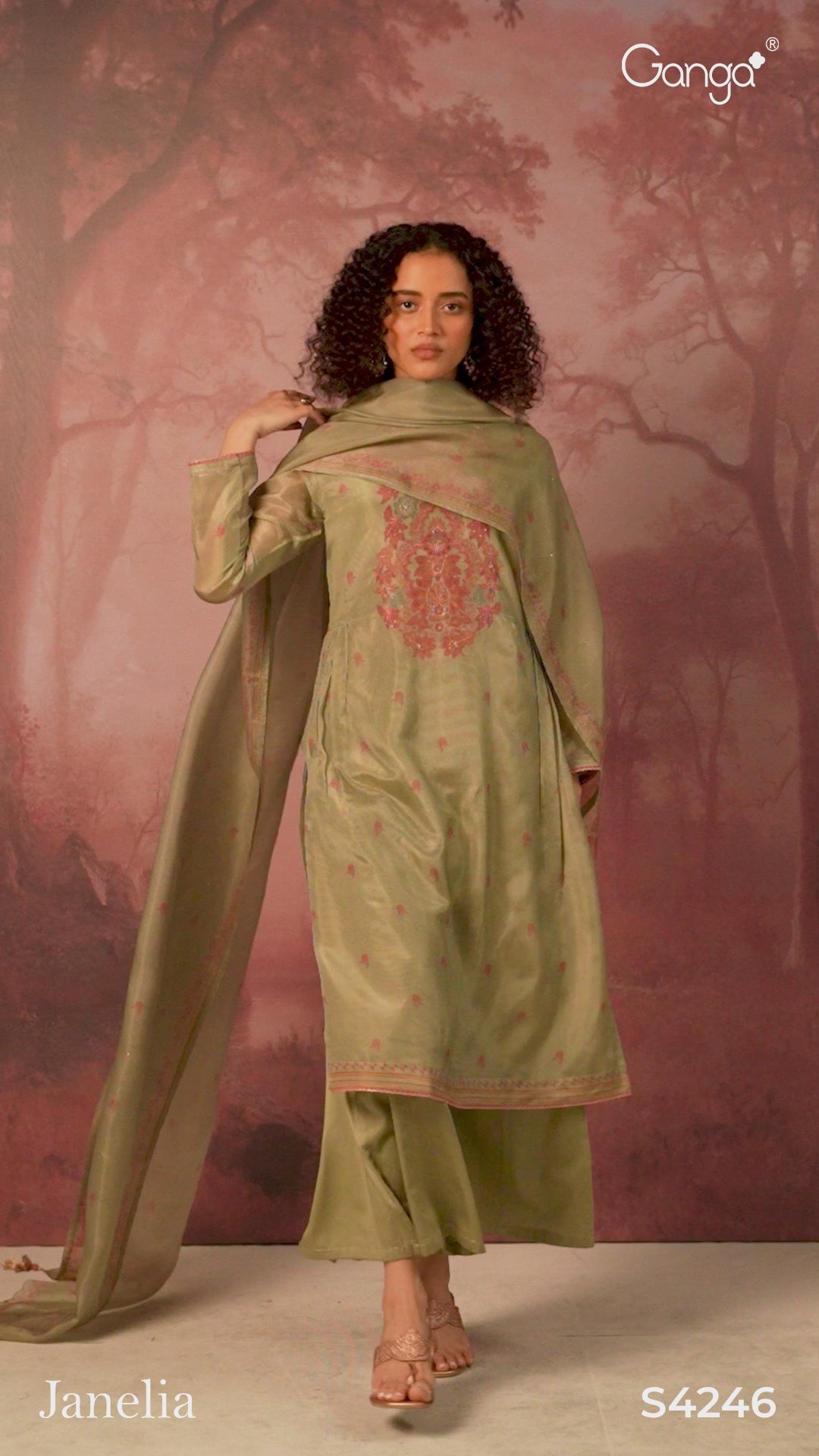 BUY GANGA SUITS ONLINE SALE GANGA JANELIA S4246 BACK VIEW VIDEO
