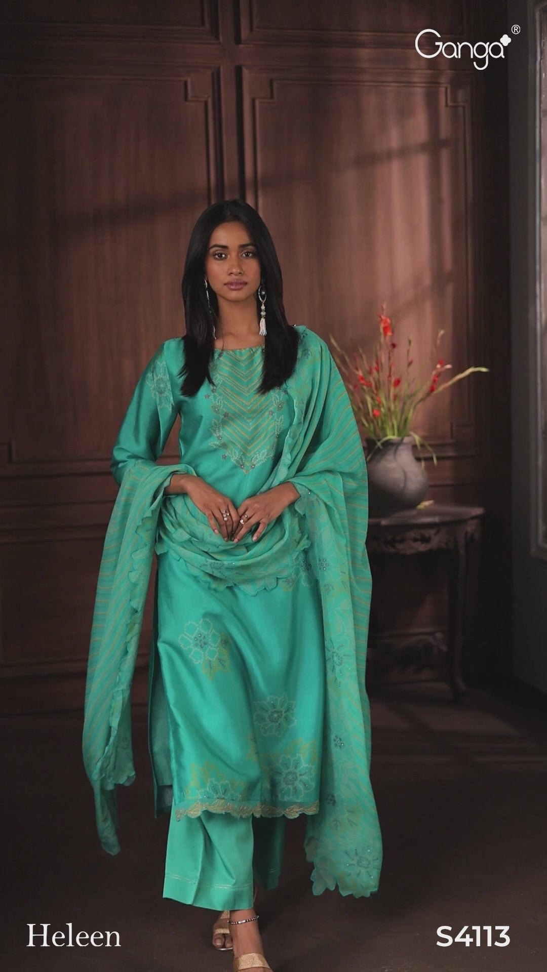 BUY GANGA FASHION SUITS ONLINE SALE GANGA HELEEN S4113 CLOSEUP VIDEO