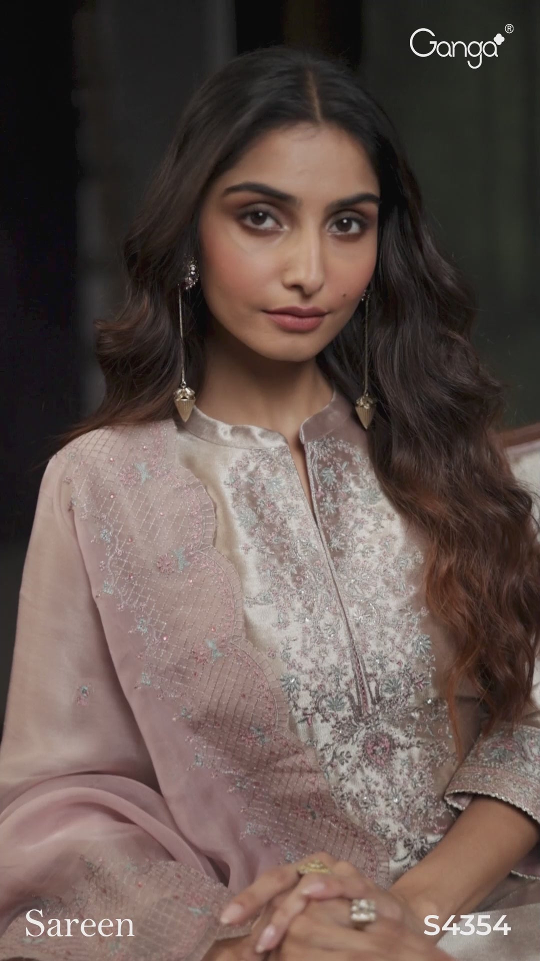 BUY GANGA SUITS GANGA SAREEN S4354 LATEST DESIGN VIDEO